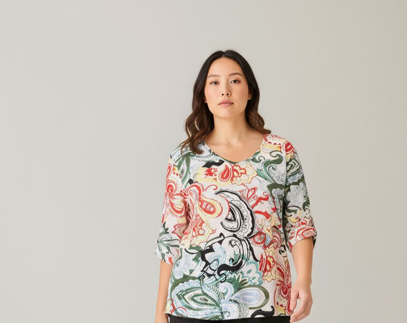 Multi Round Neck Top