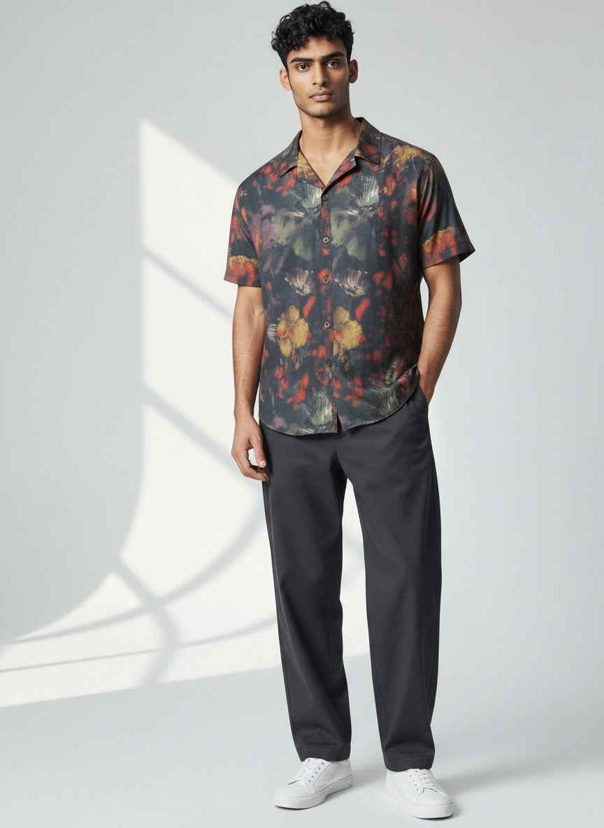 Men Wear- Floral Short Sleeve Shirt