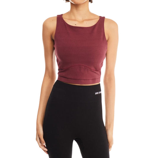 Maroon Seamless Fitted Crop Top
