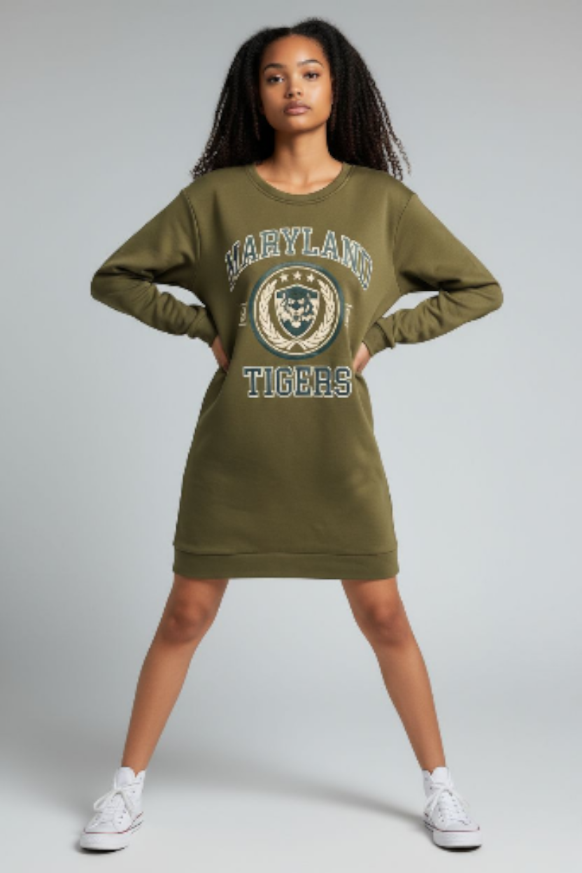 Fatigue Graphic Sweater Dress