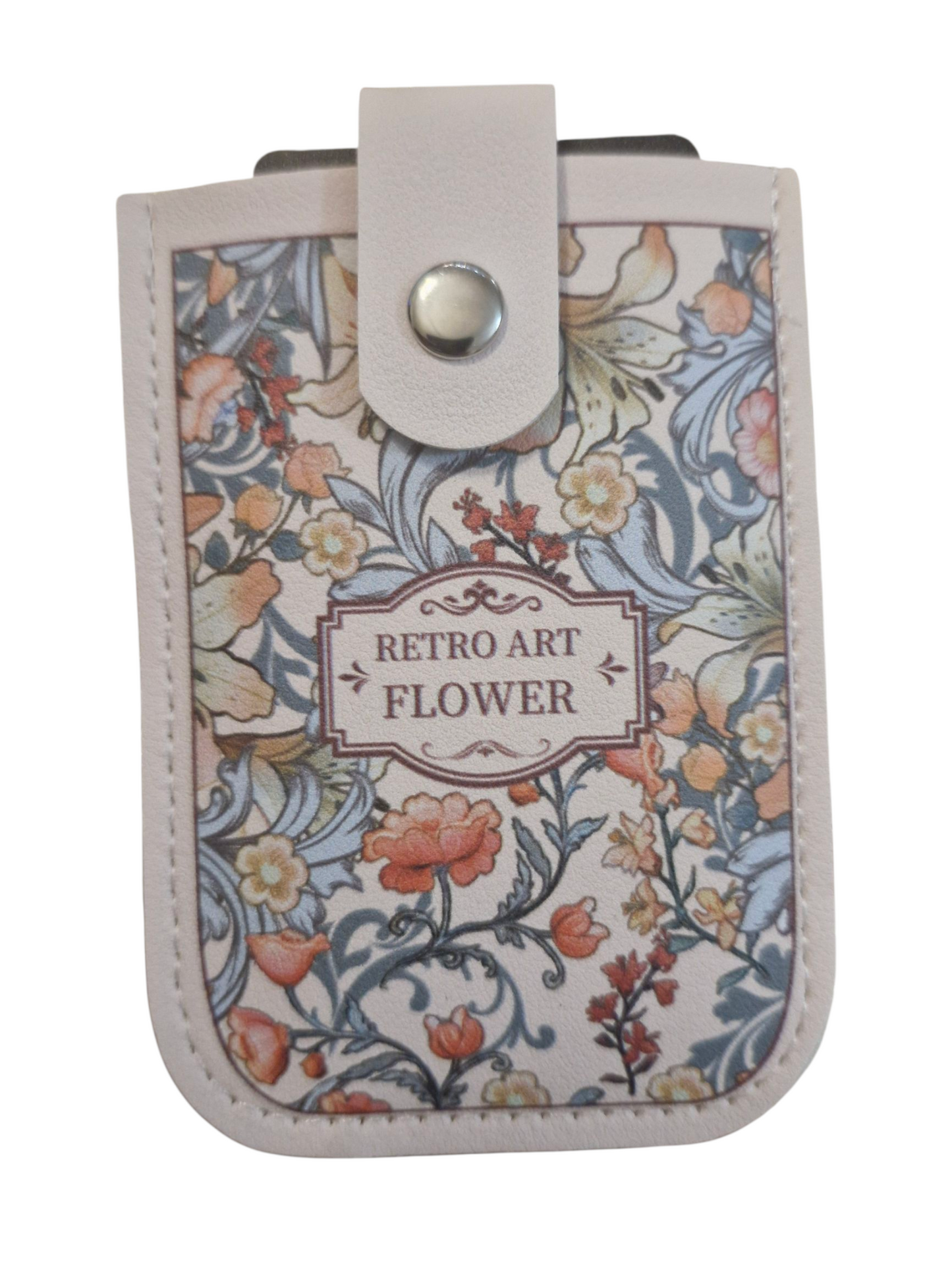 Vintage Floral Pattern Pull-Out Multi-Card Slot ID Holder,