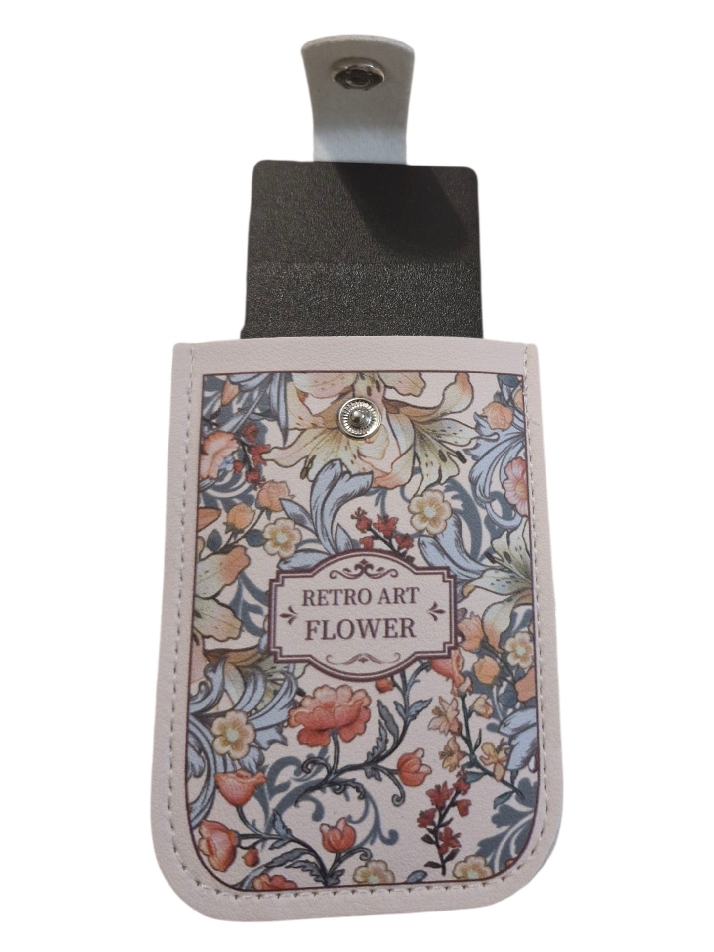 Vintage Floral Pattern Pull-Out Multi-Card Slot ID Holder,