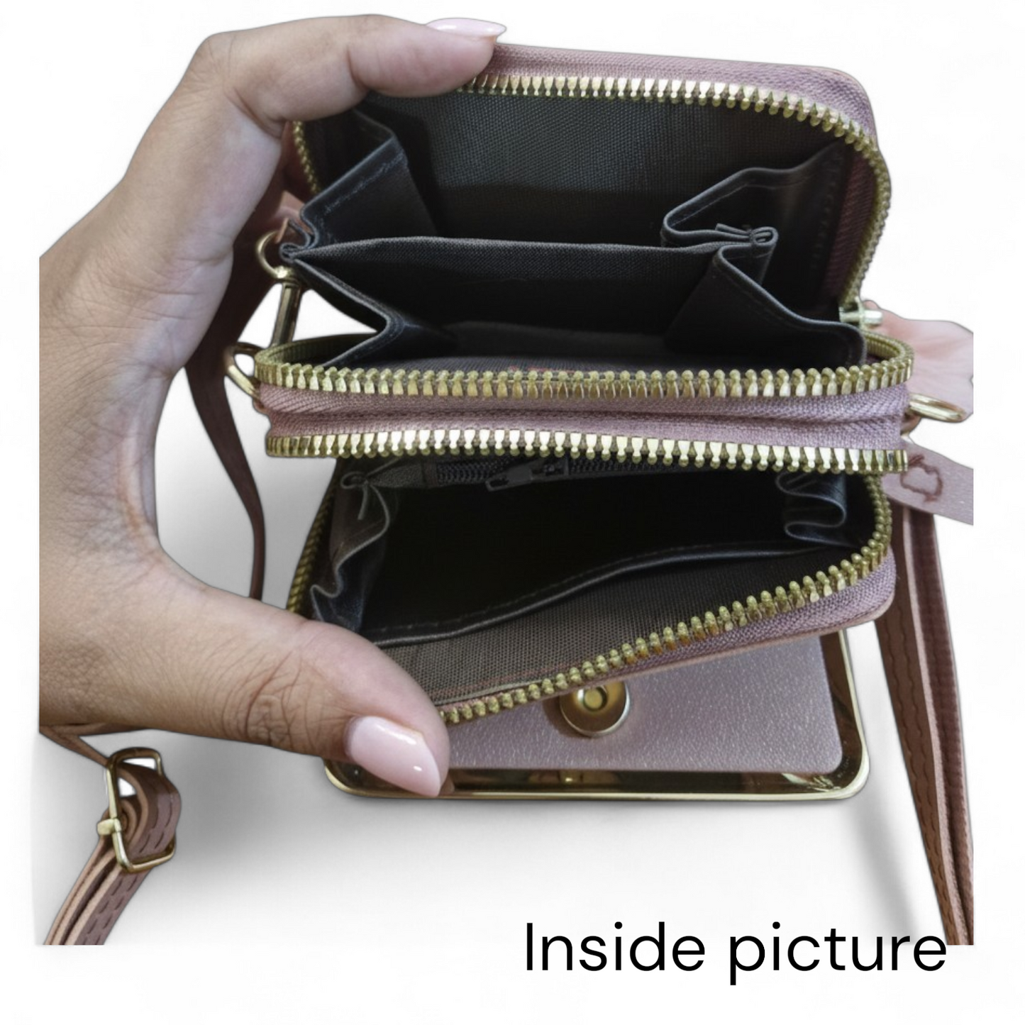 Compact crossbody wallet-style bag