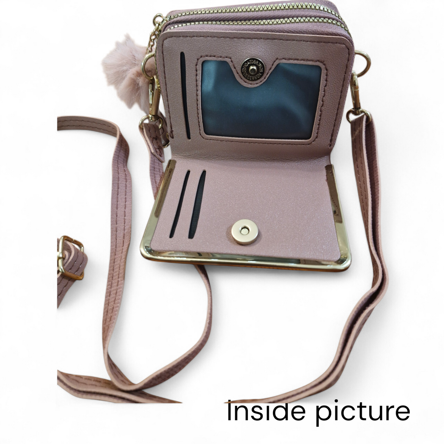 Compact crossbody wallet-style bag