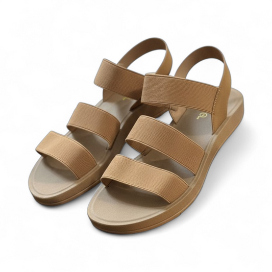 Tan Multi-Strap Comfort Sandals