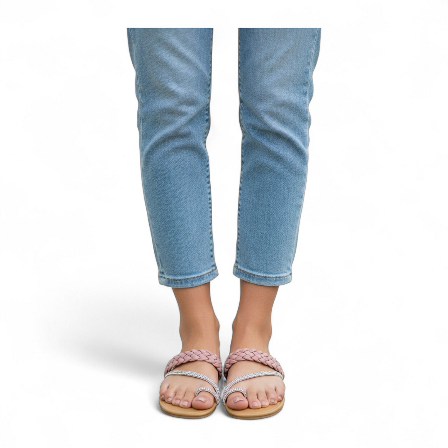 Naazo Signature Flat Sandals – Pink