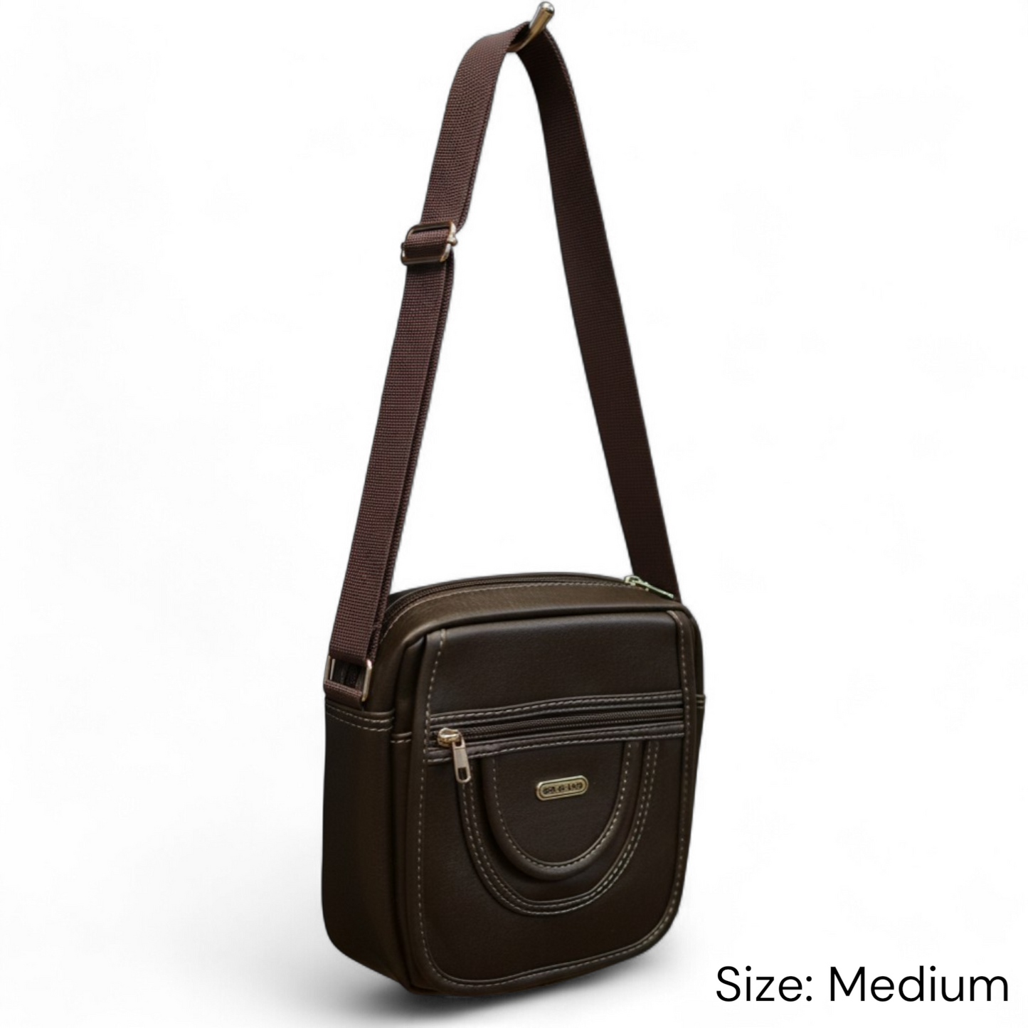 Multi-Size Mens wear Crossbody Bag – Brown