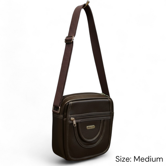 Multi-Size Mens wear Crossbody Bag – Brown