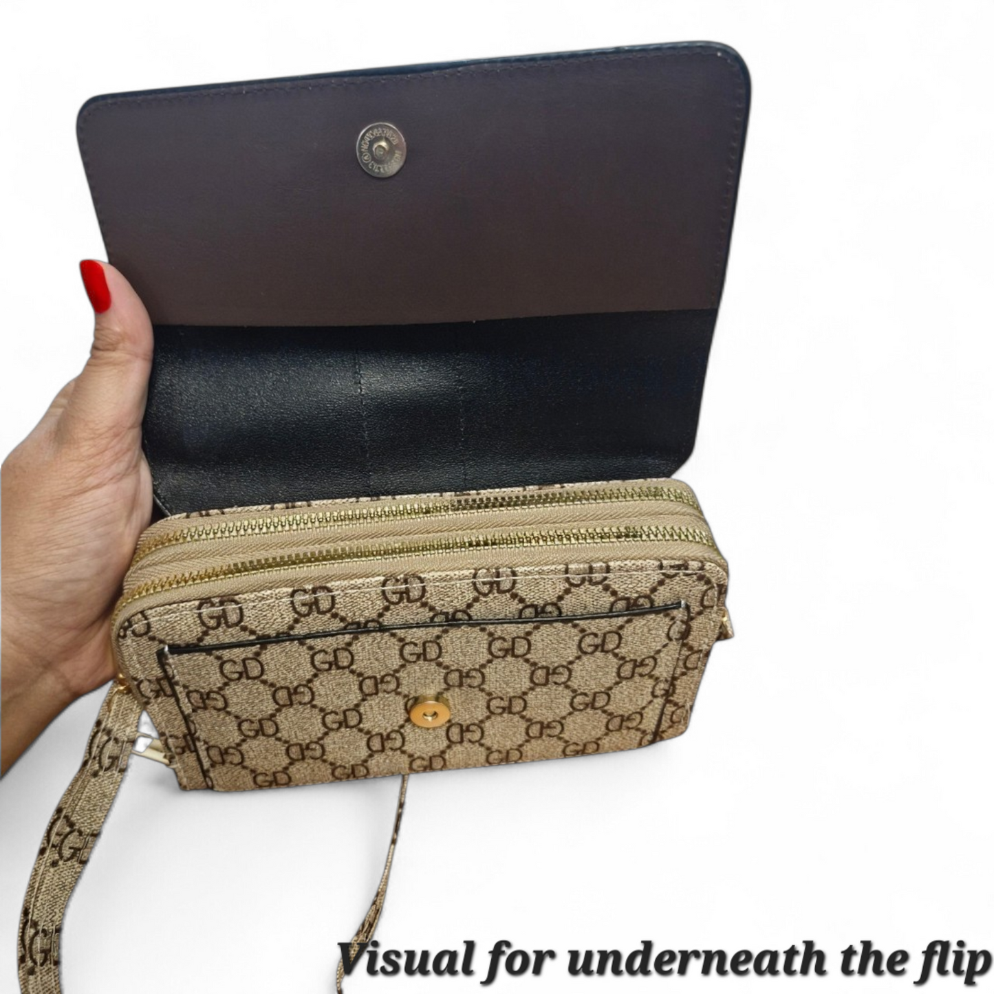 Stylish Monogram Crossbody Clutch Bag