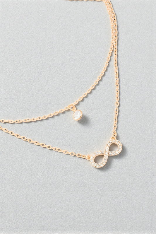 Two in one infinity necklace