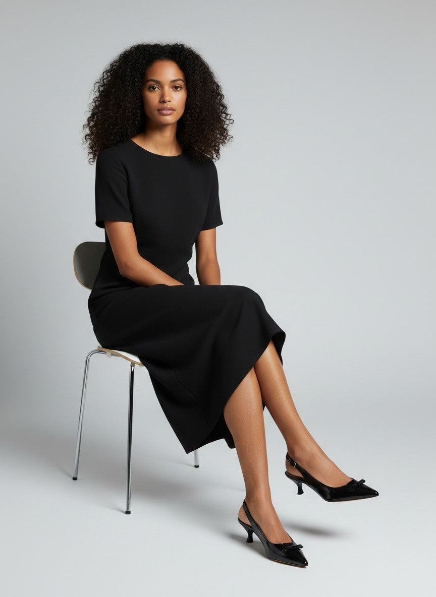Detroit Slingback Heel - Black