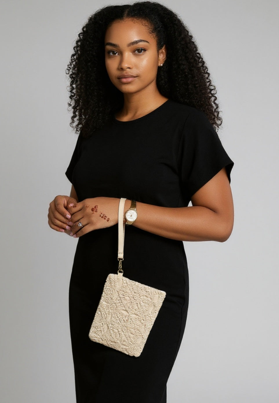 Embroidered crossbody bag