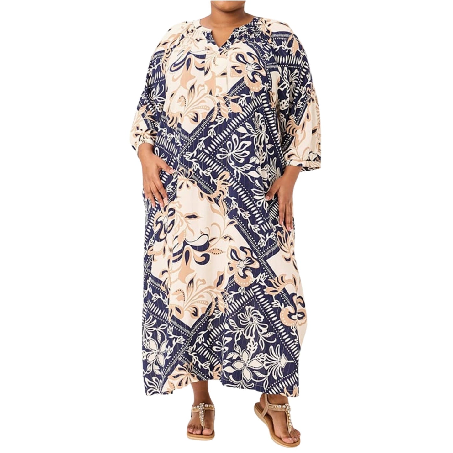 Multi Graphic Short Sleeve Dress
