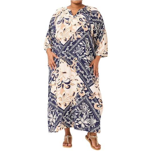 Multi Graphic Short Sleeve Dress