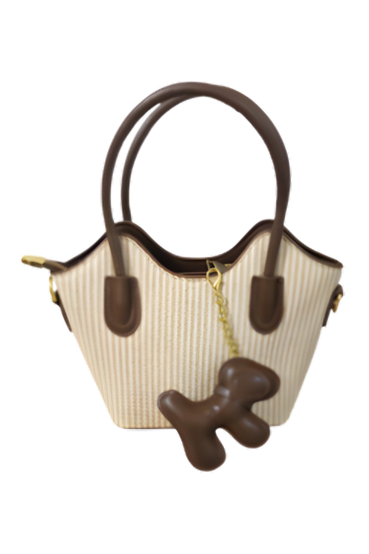 Hand Bag With Dog Keychain