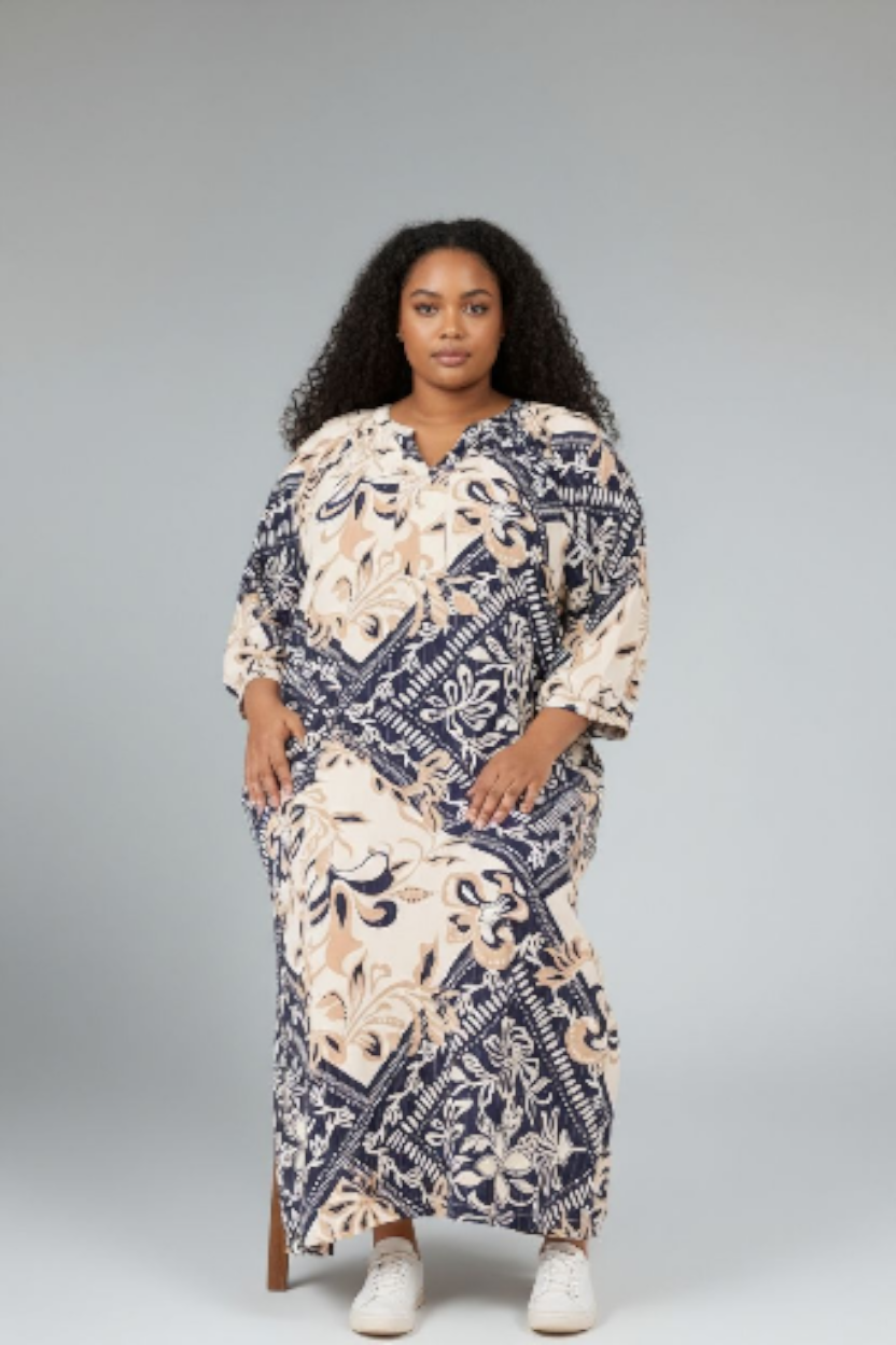Multi Graphic Short Sleeve Dress