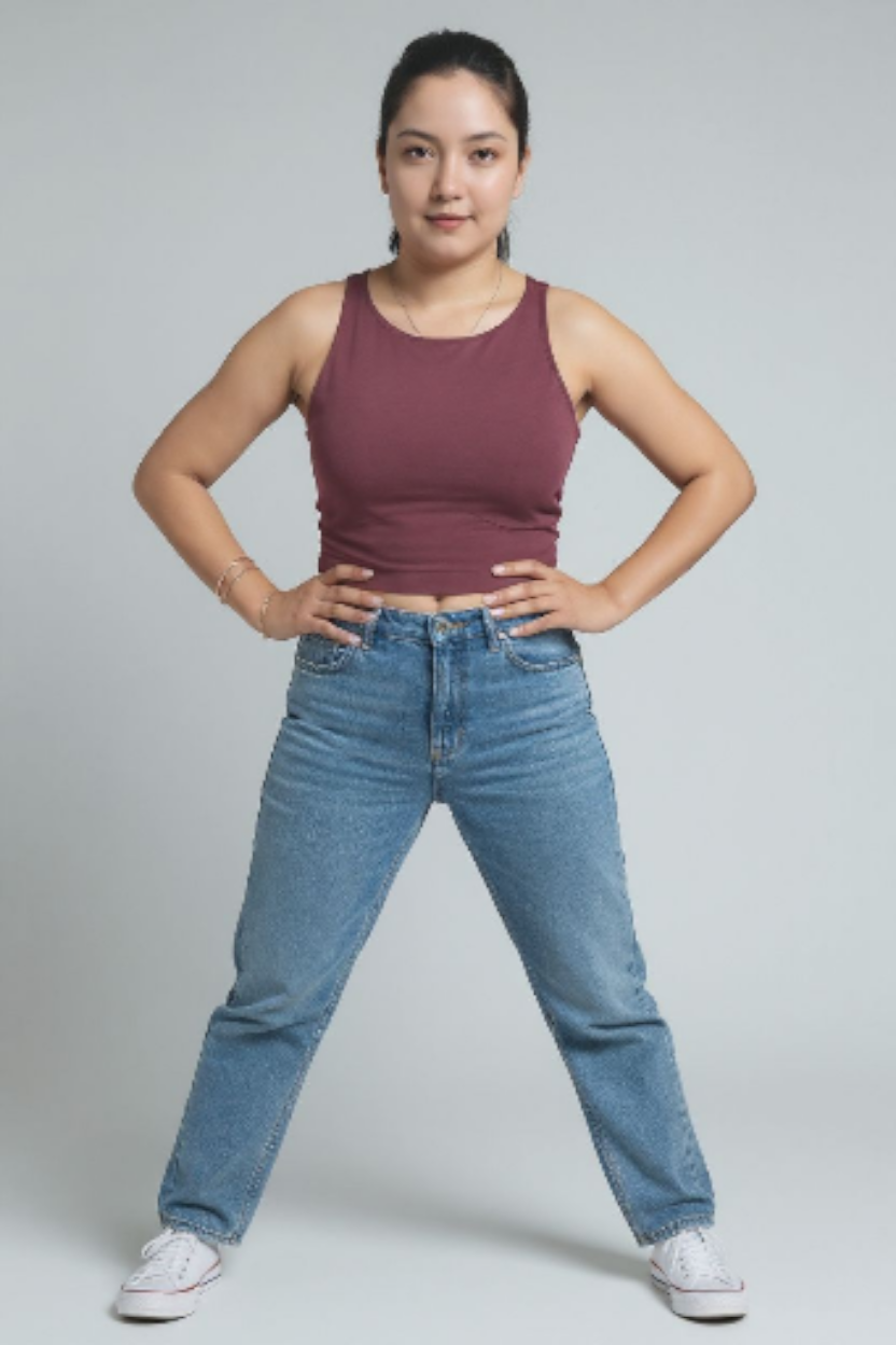 Maroon Seamless Fitted Crop Top