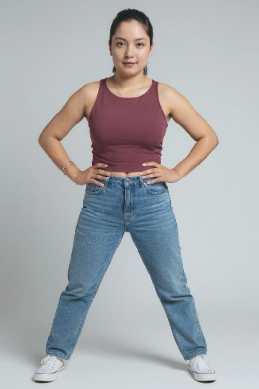Maroon Seamless Fitted Crop Top