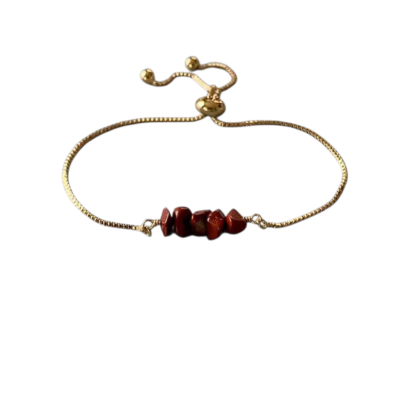 Maroon stone bracelet