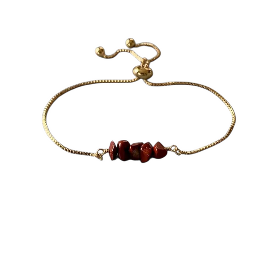 Maroon stone bracelet