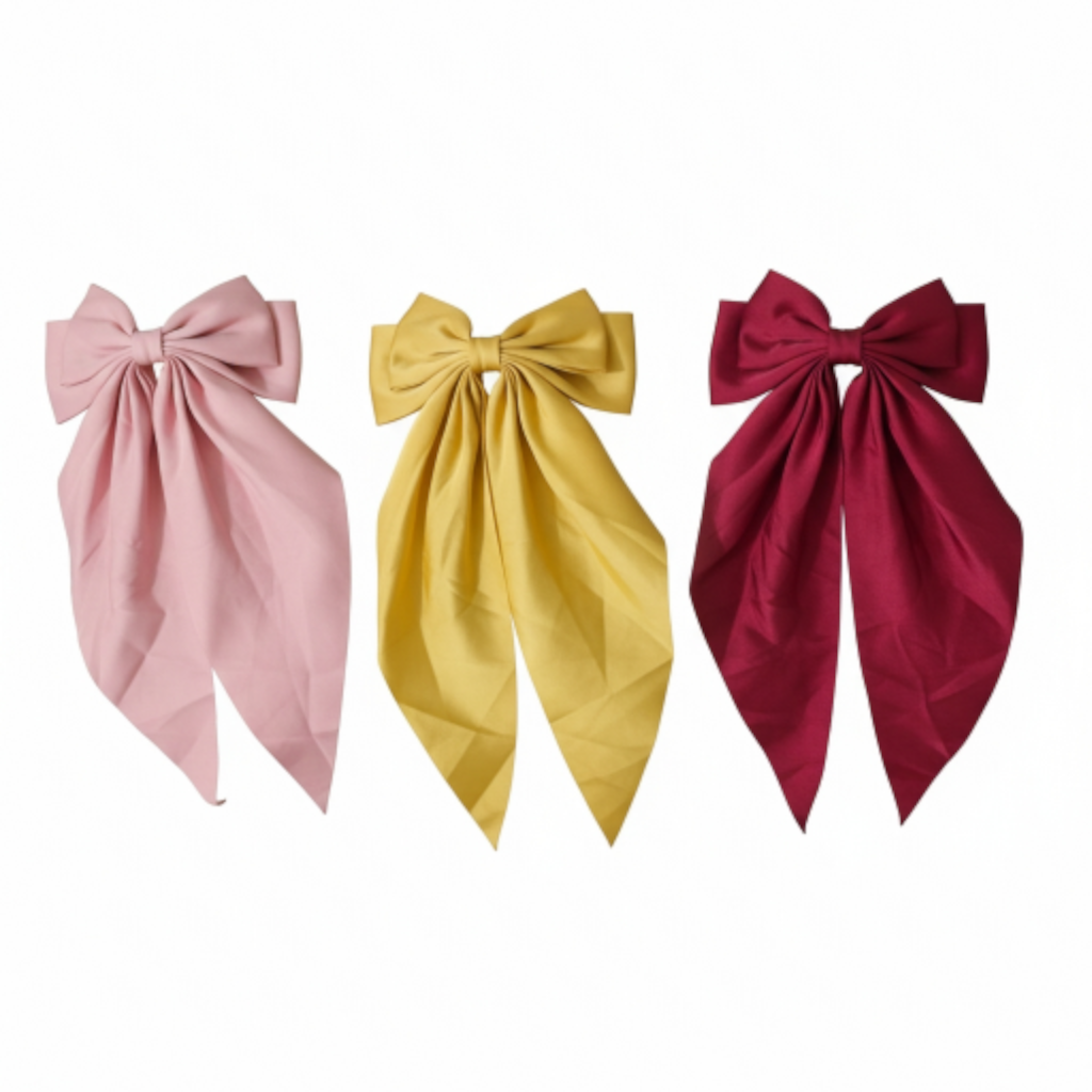 Large bow hair clips